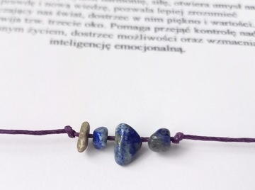 Bransoleta na sznurku Lapis Lazuli Kamień mądrości