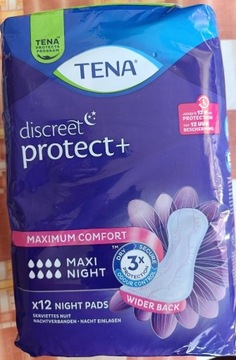 Podpaski Tena discreet protect+ Maxi Night 12 szt.