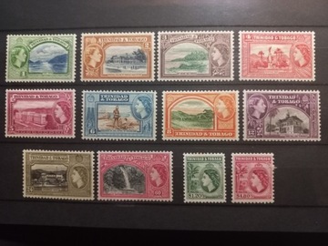 Trinidad Tobago 1953 Elżbieta II znaczki pocztowe