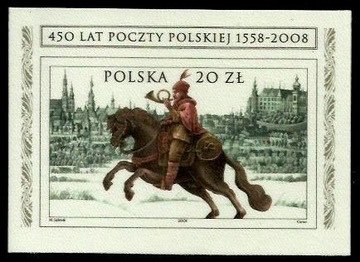 Fi bl.213** 450-lat Poczty Polskiej - 2008