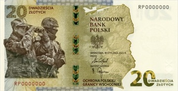 20 zł Ochrona Polskiej Granicy Wschodniej + folder