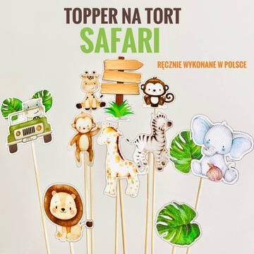 Personalizowany Topper Na Tort "Safari"