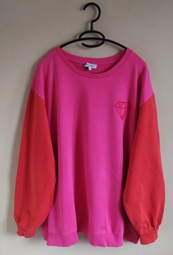 Dwukolorowa Bluza Simply Be. Pink Red Diamond