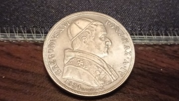 Moneta Włochy 1834r. Baiocchi-Gregory XVI