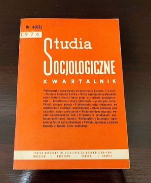 Studia socjologiczne kwartalnik 4 (63) 1976