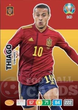 THIAGO Team Mate 149 EURO 2020 UEFA KARTY PANINI