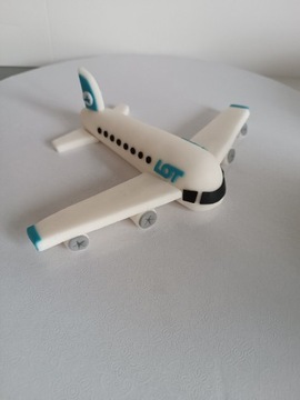 samolot na tort cukrowy figurka duży