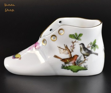 Figurka but na szczęście dekor ptaki Herend Rothschild Węgry