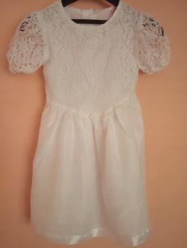 Śliczna biała sukienka Me too USA-6 ok.110-116
