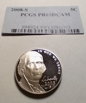 5 centów 2008 USA PROOF