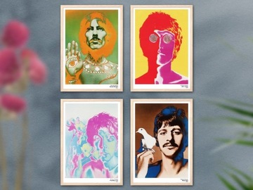 4 Plakaty w Ramie The Beatles Richarda Avedon