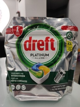 Dreft Platinum 22szt kapsułki do zmywarki zDe