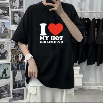 Ubrania koszulka i love my hot girlfriend