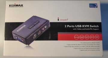 Przełącznik KVM Edimax EK-UAK2 USB 2-portowy 