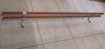 Karnisz 144 cm podwójny drewniany
