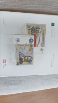 Folder do banknotu 20zł Niepodległość Piłsudski