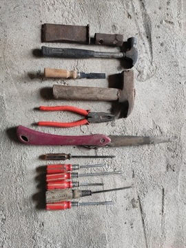 Stare narzędzia, prl 13 szt