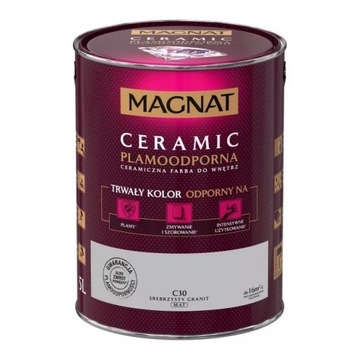 Magnat Ceramic C30 srebrzysty granit 5l farba Nowa