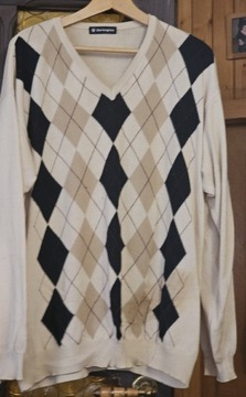 Sweter Burlington w romby. Cieńki rozmiar XL