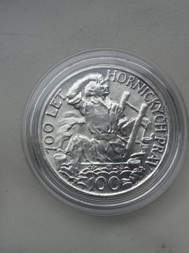 Czechosłowacja 100 koron 1949 r Przywileje srebro 