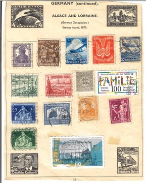 znaczki pocztowe, GERMANY, ALSACE AND LORRAINE