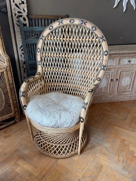 Fotel rattanowy - naturalny rattan