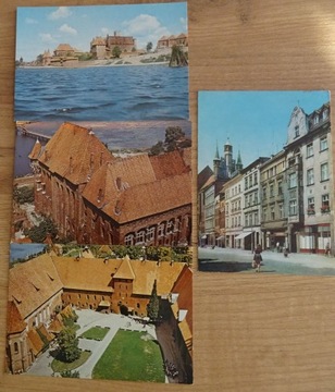 Malbork +Toruń - 4 pocztówki z lat 70-tych