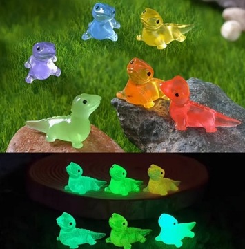 Figurki fluorescencyjne jaszczurki 6 sztuk/zestaw 