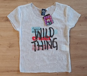 C&A koszulka t-shirt siateczka napis wild thing