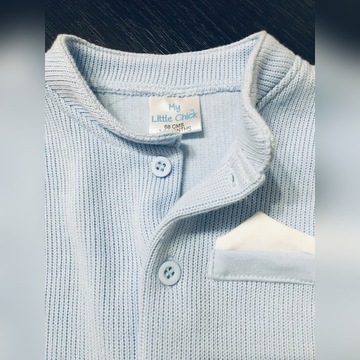 Sweterek kamizelka błękitna dla chłopca 