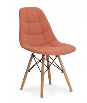 Krzesło Anett łososiowy/buk nowoczesne