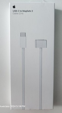 Kabel Apple USB-C na MagSafe 3 - 2m biały