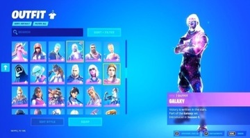 KONTO FORTNITE - OG SKULL, BLACK KNIGHT, GALAXY