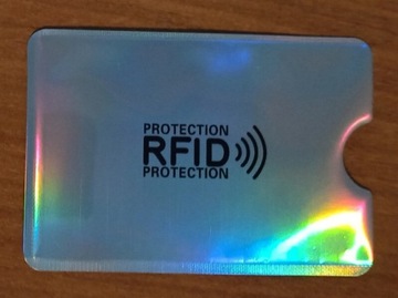 ETUI ANTYKRADZIEŻOWE OCHRONA KARTY RFID - srebrny