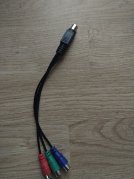 Przejściówka adapter S-Video 7-pin na 3 RCA RGB