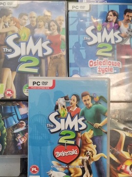 Sims 2 plus dodatki pc okazja za 3 gry