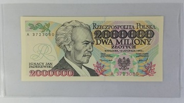 Polska 2000000 złotych 1993 UNC Paderewski seria A