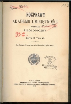 Rozprawy Akademii Umiejętności 1913