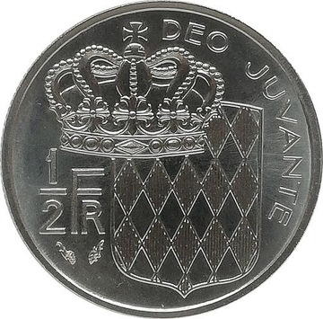 Monako 1/2 franc 1982, KM#145