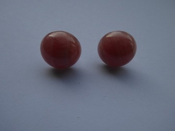 kolczyki srebrne 925, 5.36 g, rhodochrosit