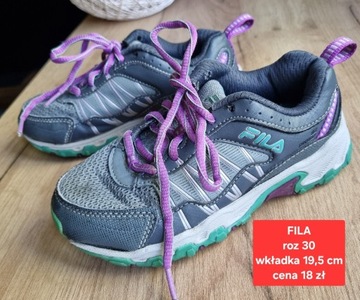 Buty trampki sneakersy Fila 30 fiolet treking