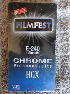 Kaseta wideo VHS E-240 FILMFEST Chrome nieużywana 