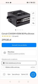 Zasilacz Corsair CX450M 450W 80 Plus Bronze