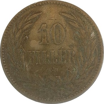 Węgry 10 filler 1893, KM#482