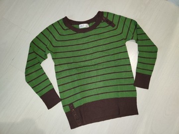 Sweter brąz z zielenią uni