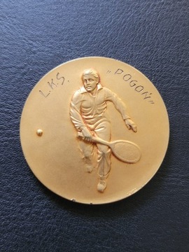 Pogoń Lwów - medal z tenisowego turnieju okręgu Lwowa, 1928 r.