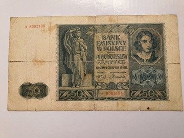Polska 50 złotych 1941