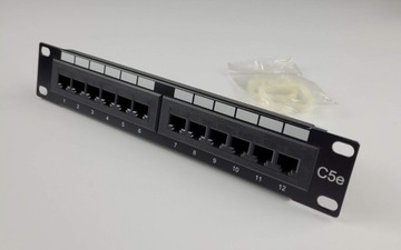 PATCH PANEL UTP 10" KAT.5e, 12 PORTÓW