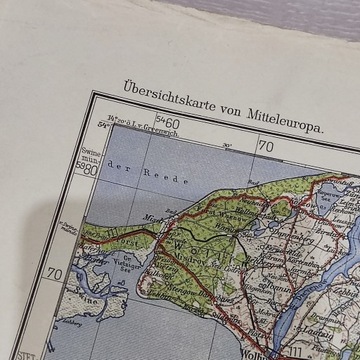 Mapa 1934 Stettin Szczecin i okolice 