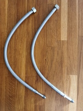 Węże 3/8 z długą końcówką Invena 40cm (2szt)